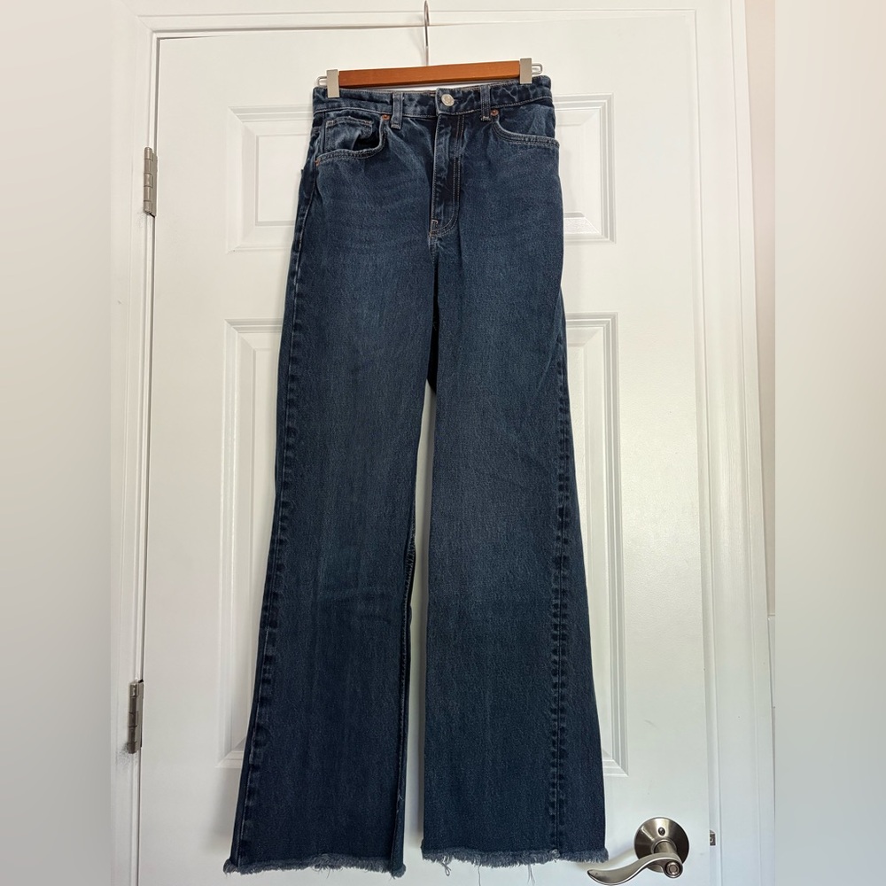 Zara Navy High Rise Jeans